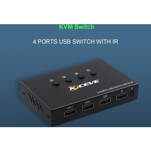 USB KVM Switch Splitter Box 4 in 4 out 4 PCs Sharing 4 USB Devices 2.0 Switch Switcher For PC Computer Printer Keyboard Mouse