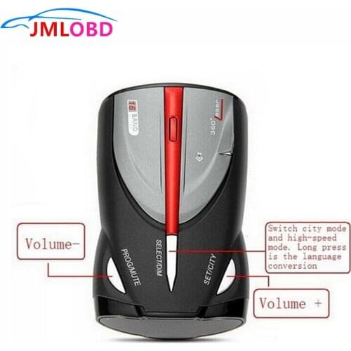 Hot! XRS 9880 Car Radar Detector Cobra Full 16-Band Russian & English Language Lacer Anti Radar Detector for Driving