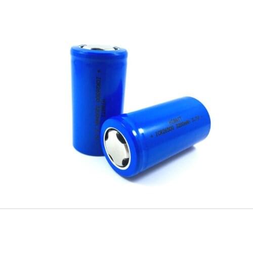 3.7V 26500 lithium ion rechargeable battery icr26500 li-ion cell baterias 3200MAH for flashlight electric razor shaver