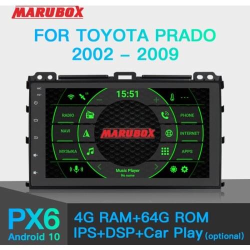 MARUBOX For Toyota Land Cruiser Prado 2002-2010 Car Multimedia Player Android 9 GPS Car Radio Audio Auto 8 Cores 64G, IPS KD9026