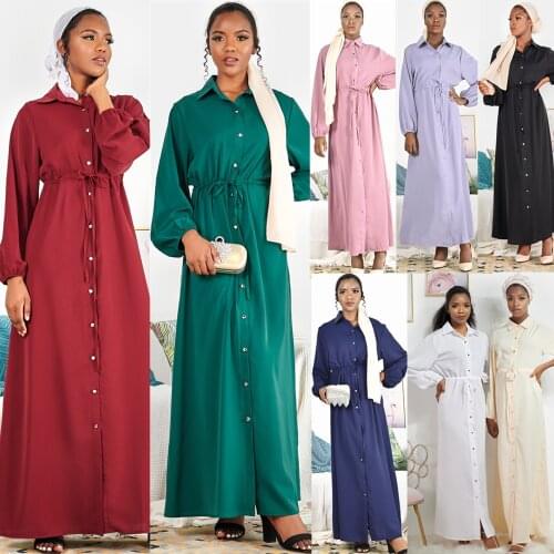 Muslim Abaya Shirt Dresses Nida Cardigan Hijab Vestidos Kimono Long Robe Gowns Tunic Jubah Ramadan Eid Arab Islamic Turkey