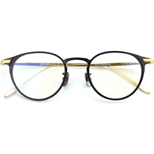 Pure Titanium Glasses Frame Women Vintage Round Myopia Optical Prescription Eyeglass Frame Men New Oval Eyewear
