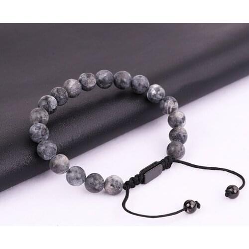 New Simple Design Men Bracelets Matte Color Natural Stone Bead Braided Friendship Bracelet Men Jewelry Gift