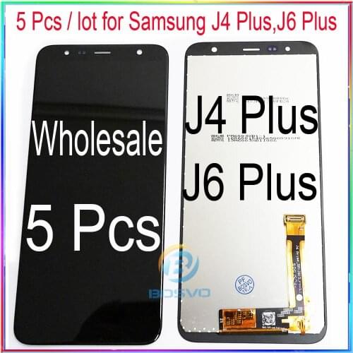 Wholesale 5 Pcs / lot for samsung J4 Plus J415 J410 LCD Screen Display with Touch Digitizer Assembly J6 Plus J610