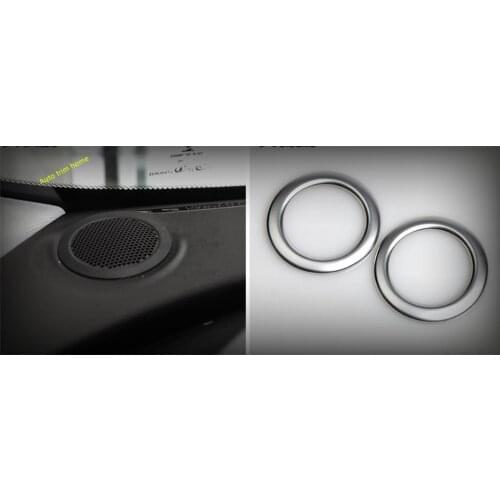 Lapetus Front Head Stereo Speaker Audio Sound Decoration Ring Cover Trim 2 Piece For Jaguar F-Pace 2017 - 2020 Auto Accessories