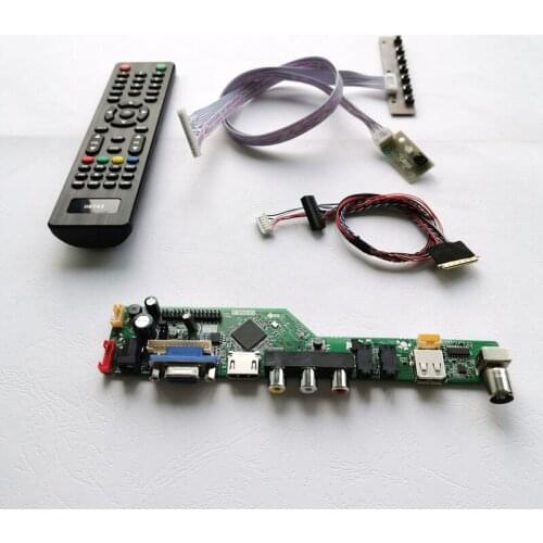 Fit LP173WD1 40-Pin LVDS LG laptops panel VGA+Audio+USB+RF+Remote WLED 1600*900 17.3" screen controller drive board DIY kit