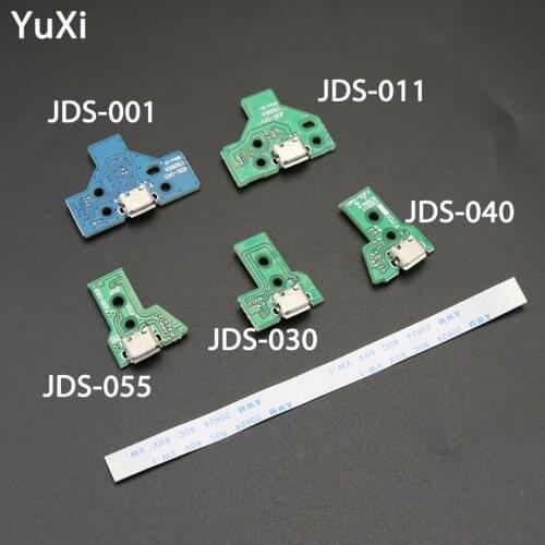 Micro USB Charging Port Socket Circuit Board For 12Pin 14Pin JDS 011 030 040 055 001 Connector For PS4 Controller USB Connector