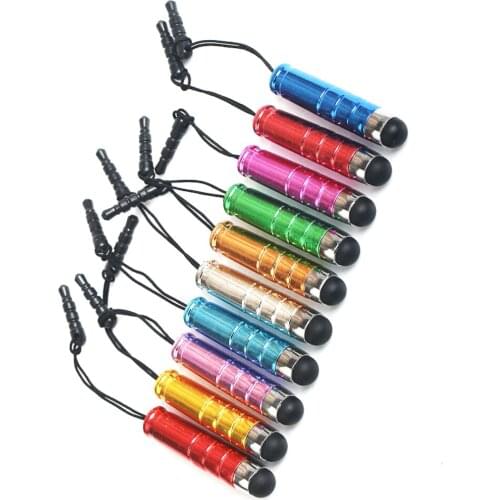 Capacitive Bullet Touch Screen Stylus Pen+ Dust Plug for iPhone X 8 7 6 Samsung iPad Cell Phone Tablet PC