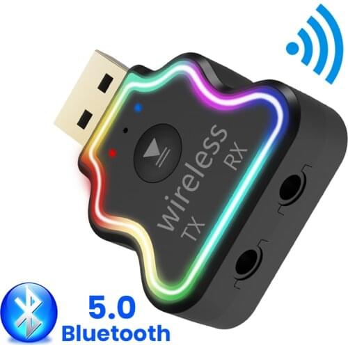 USB Bluetooth 5.0 Adapter Transmitter Bluetooth Receiver Audio Bluetooth Dongle Wireless USB Adapter for Computer PC Laptop c