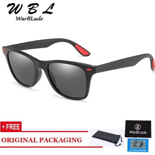 WarBLade Fashion Men Polarized New Sunglasses Driving Mirrors Coating Square Sun Glasses Women Glasses Shades Rays Male 2019
