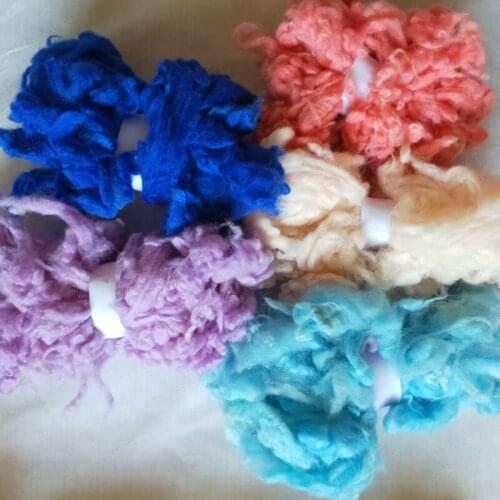 WFPFBEC alpaca Curly Fiber for Wool Felt especially for Poodle/Bichon and Sheep 50g 10g/color 5colors