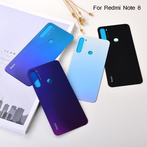 Xiaomi Redmi Note8 Note 8 Back Battery Glass Cover Rear Door Housing Case Panel for Red mi Note 8 Battery Cover Adhesive Sticker