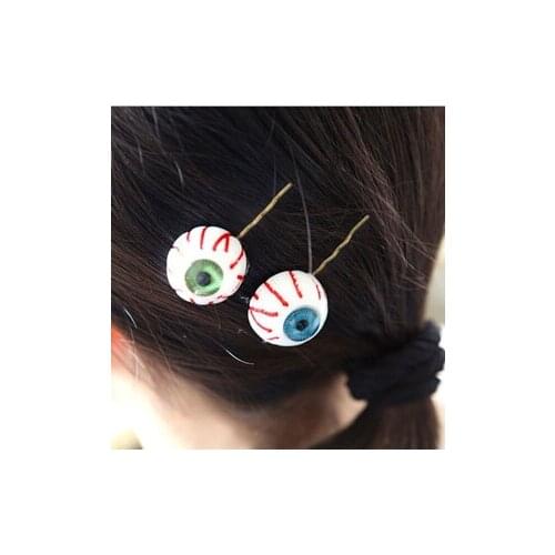 24pcs(not pair)Free Shipping Fashion skeleton PUNK eyes hair clip hairpin Zombie Punk Horror hairwear hairpin bobby pin