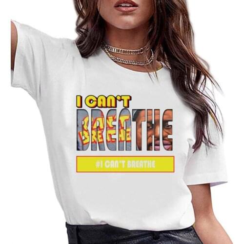 Womens T-shirt I Can't Breathe/ I Connot Breathe Stylish Soft Short Sleeve With Round Neck Style Comfortable Clothing