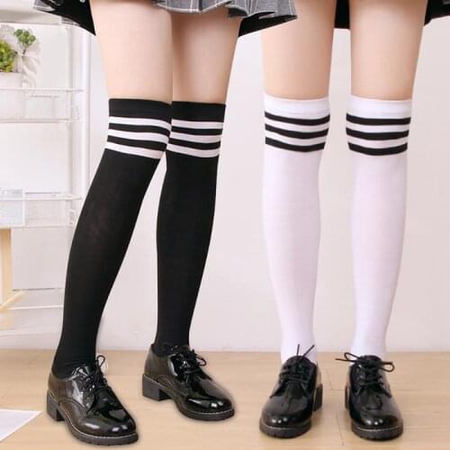 Womens Stockings 1pair Casual Girls Student Socks Thigh High Stockings Over Knee High Socks Womens Long Knee Socks