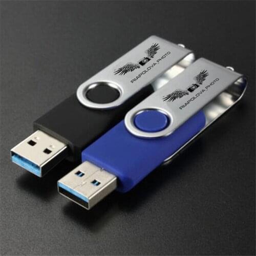 Wholesale usb Custom logo usb 3.0 rotate 100pcs /lot 4GB 8GB 16GB 32Gb 64GB pen drive