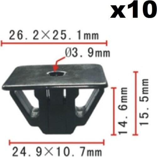 10x Headlight To Grille Spacer Bracket #10 Screw Grommet Nylon Nut Clip For Honda / Nylon Retainer Clip