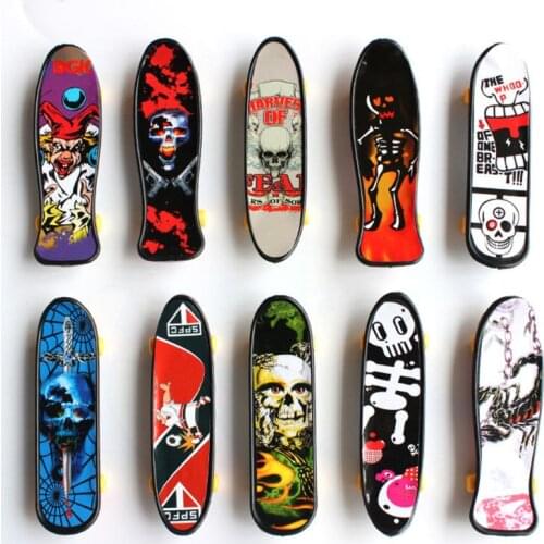 15pcs Cool Skull FingerBoard Mini Skateboard Kid Toy Party Favor Gift