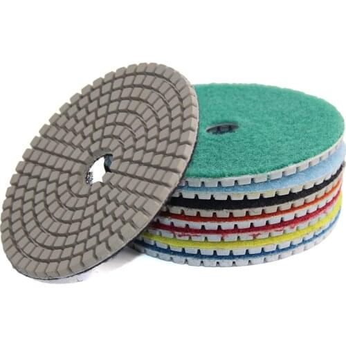 4 Inch 100mm 2Pcs/set Diamond Pads Abrasive Diamond Tool For Stone Marble Granite Tile Flexible