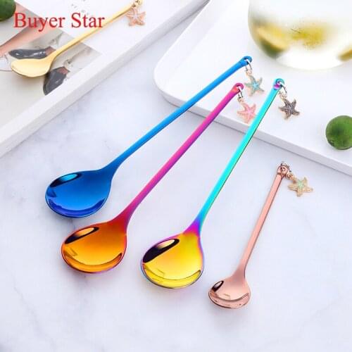 4Pcs/lot Creative Coffee Tea Spoon Stainless Steel Mini Cute Spoons Snack Dessert Scoops Drinking Tools Ice Cream Cafe Bar Tools