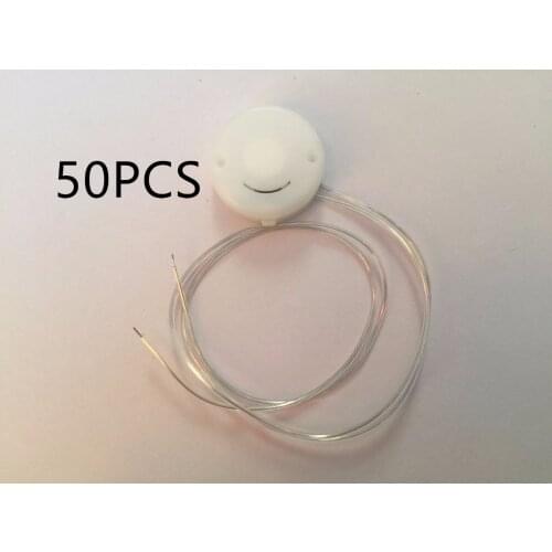 50PCS white Wire Lead 2x3V CR2032 Coin Cell Button Battery Holder Case