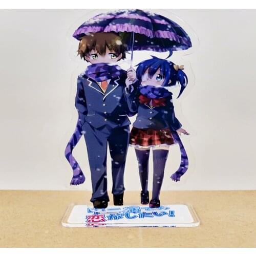 Anime Takanashi Rikka Chuunibyou Demo Koi Ga Shitai Acrylic Stand Figure Desktop Decoration Collection Model Toy Doll Gifts