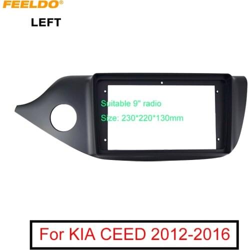 FEELDO Car Audio Stereo 2Din Fascia Frame for KIA CEED LHD 9 Inch Big Screen Dashboard Panel Mount Trim Kit