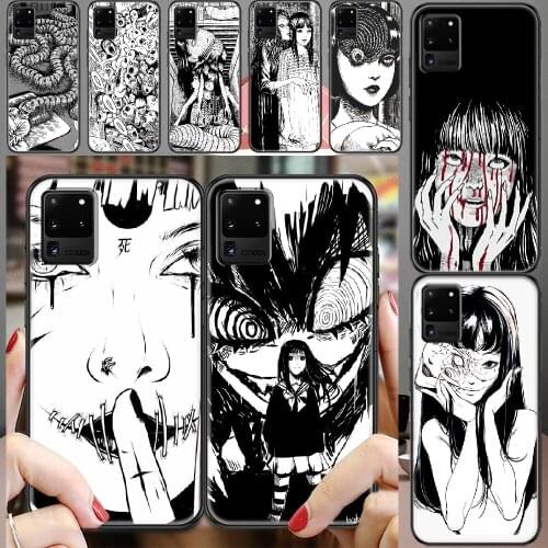 Junji Ito Tees Horror Phone case For Samsung Galaxy Note 4 8 9 10 20 S8 S9 S10 S10E S20 Plus UITRA Ultra black fashion bumper 3D