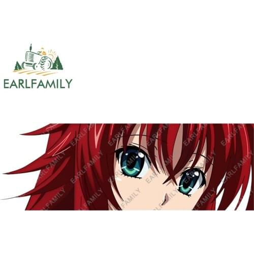 EARLFAMILY 13cm x 4.4cm for High School DxD Peek Campervan Car Assessoires Stickers Car Refrigerators Decal Laptop Decoration