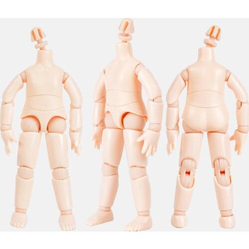18cm Ob11 Body Doll Bjd Body 1/10 Bjd Doll 14 Moveable Joints White Skin Body Replacement Hand Figure Action Toys For Girl