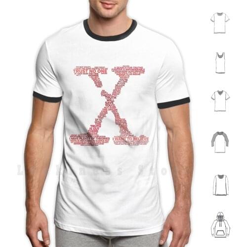 Wisdom Of X-Files ( Red ) T Shirt 6xl Cotton Cool Tee X Files The X Files Trust No One The Truth Is Out There Government Denies