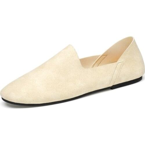 Loafers Men Soft New Leather Handmade Casual Shoes Men Moccasins For Men Split Leather Flats Casual Driving Shoes