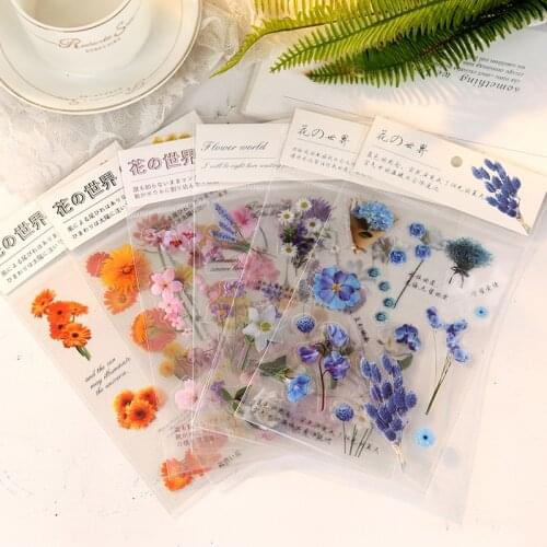 Multiple Flower stickers Decorative Scrapbooking Stick Label Diary notebooks stickers bullet journal Material Album