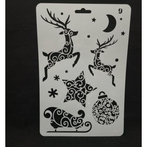 Christmas Layering Stencils for DIY Scrapbooking/photo album Decorative Embossing DIY Paper Cards Crafts