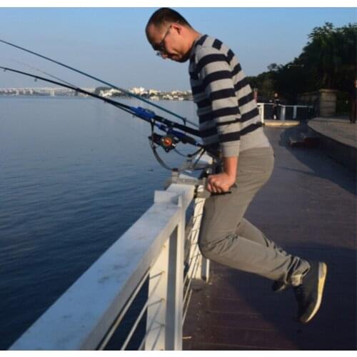 Stainless Steel Folding Bridge Fishing Bracket Multi-angle Clip-on Raft Fishing Boat Fishing Sea Fishing Railing Fishing Bracket