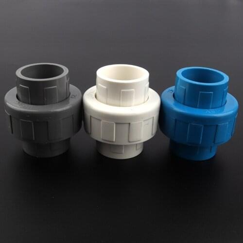 2pcs 25mm PVC Union Connector Garden Irrigation Tools Water Pipe Connectors Aquarium Tank Straight Plug Tube Adapter Quick Joint