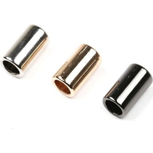 8*14MM Cylindrical Alloy Cord Stoppers Rope Ends for Clothes Bag Sportswear Shoelace Rope Parts Accessories 30PCS Plating