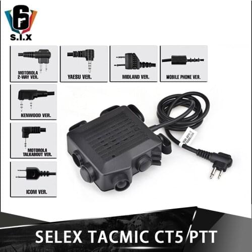 Tactical Softair Headset Accessorie SELEX TACMIC CT5 Earphone Midland Kenwood IPSC PTT