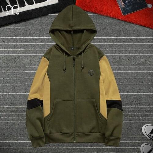 Men Zipper Hoodies Sweatshirts Oversized Fashion Men Women Streetwear Patchwork Hoodie Male Hiphop Autumn Harajuku cardigan Coat