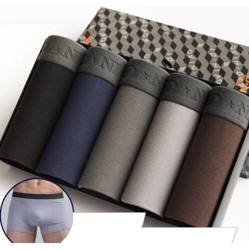 5Pcs/lot Cute Print Men Underwear Plus Size 3XL Men Underpants Breathable Cotton Boxer Mens Panties Underwear Trunk Boxershorts