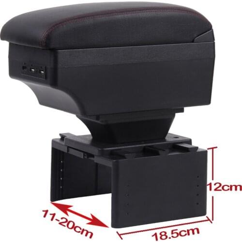 Universal Armrest Box PU Leather Central Container Storage Box Car Styling Accessories handrail USB interface