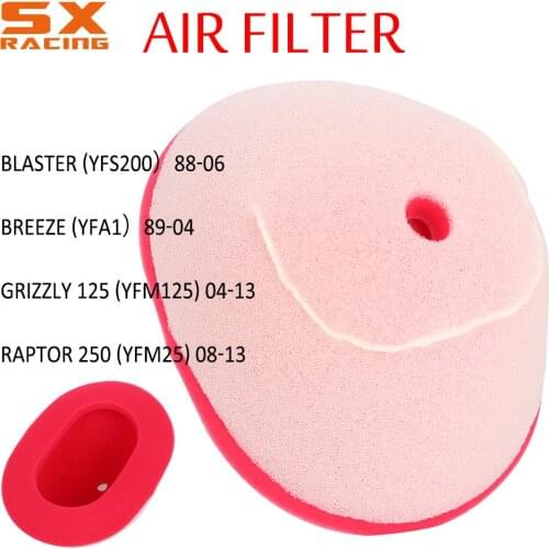 Motocycle Air Filter Intake Cleaner For YAMAHA BLASTER YFS 200 BREEZE YFA1 GRIZZLY 125 YFM125 RAPTOR 250 YFM25 1988-2013