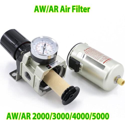AW4000-04 AW4000-04D PT1/2" SMC type pneumatic air filter regulator with Manual / auto drain 1/2 inch air treatment unit