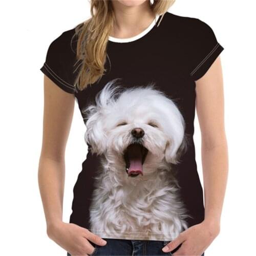 Street Leisure T Shirts for Women Tops Product Hot Money T-shirt-women-cotton New Arrival 2021 Plus Size Dog Crew Neck Black