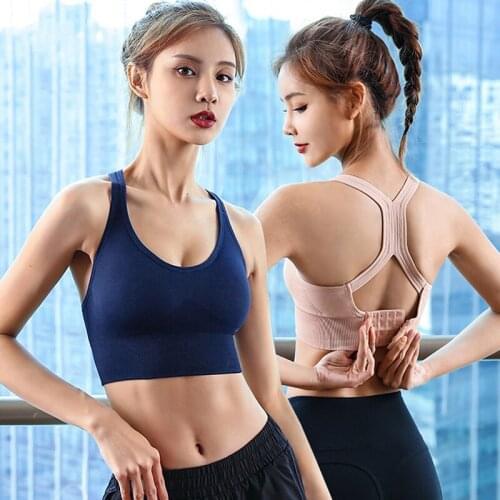Women sportwear Sports bra yoga set seamless sports bras top Wireless Push up Breathable gym wear fitness underwear crop top