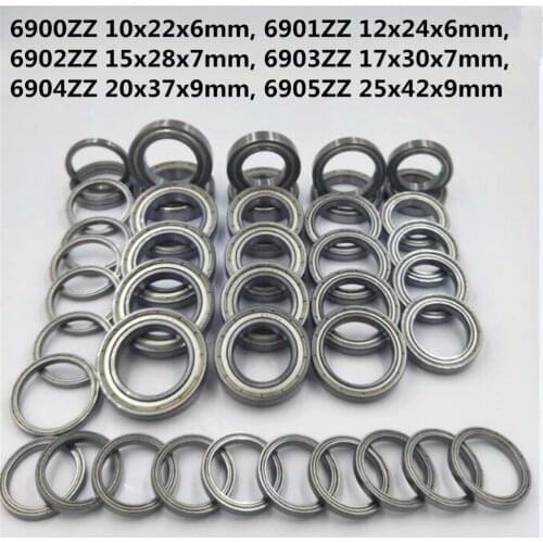 1pcs 6900ZZ 6901ZZ 6902ZZ 6903ZZ 6900-2RS 6901-2RS 6902-2RS Metal Shielded Bearing Rubber Sealed Ball Bearings