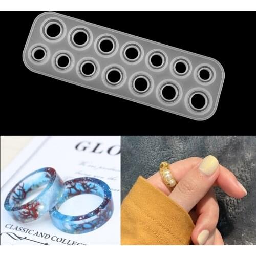 1Pcs Rings Resin Epoxy Molds Mixed Size Silicone Casting Molds Tool For DIY Jewelry Making Findings Supplies Accessories