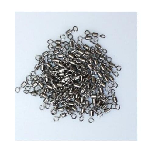 100 Pcs New Ball Bearing Swivel Solid Rings Fishing Connector Brand New Fish Tools