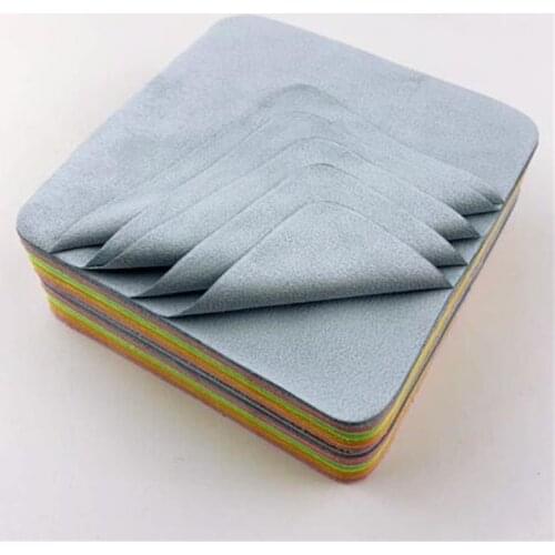 5Pcs Soft Chamois Glasses Cleaner Eyeglasses Microfiber Clean Cloth for Lens Phone Screen Cleaning Wipes Tools