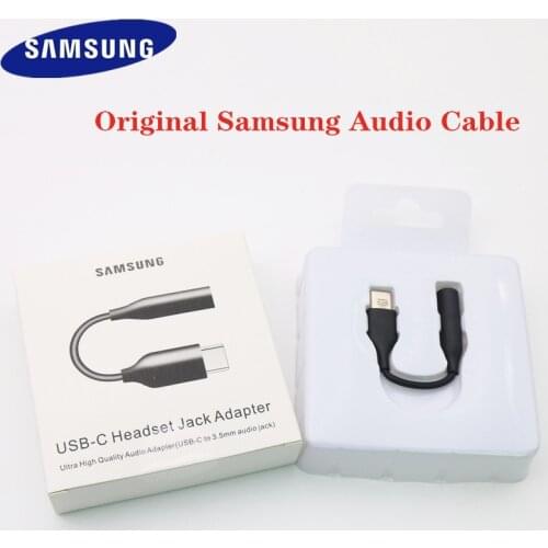 SAMSUNG Type C 3.5 Jack Earphone Cable USB C to 3.5mm AUX Headphones Adapter For SAMSUNG Galaxy Note 10 Plus 10+ A90 A80 A60 A8S